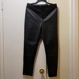 Brand New Zara Faux Leather Black Leggings